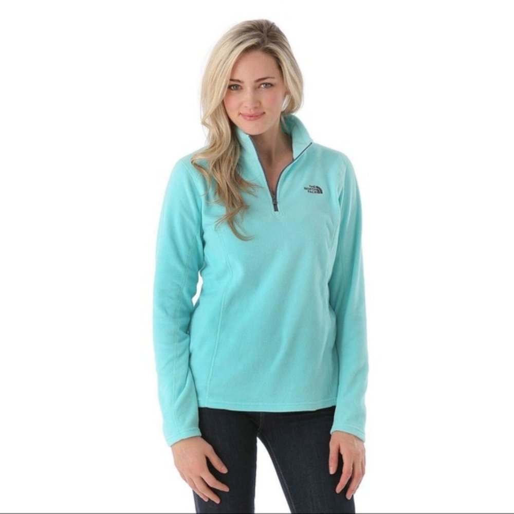 RARE North Face Glacier 1/4 zip Mint Blue RARE